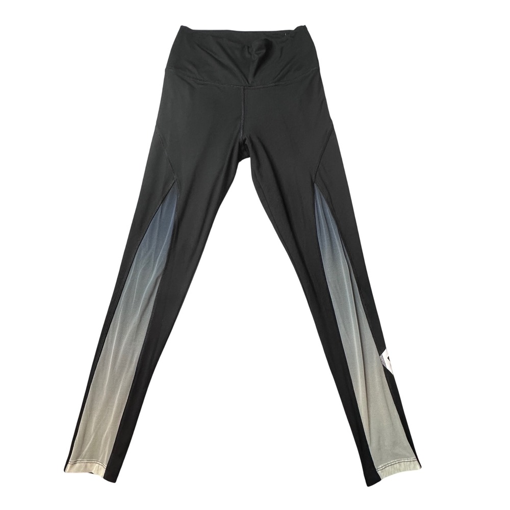 PINK Leggings Womens M Black Ultimate High‎ Waist Mesh Logo Activewear Workout